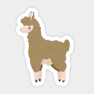 Brown Llama Sticker